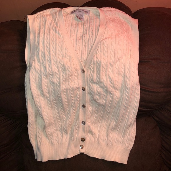 Nicklaus cream colored button up cardigan vest - Picture 1 of 6
